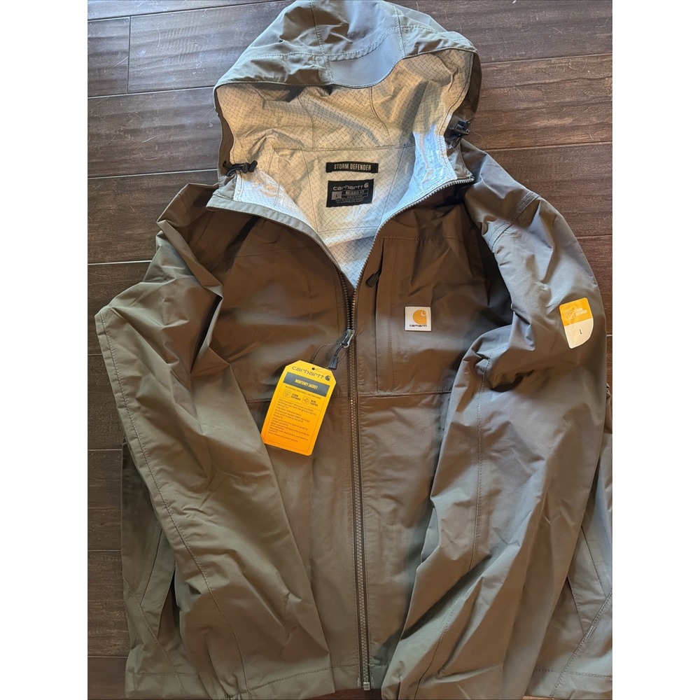 NWT Carhartt Monterey Storm Defender Relaxed Fit Jacket Olive Mens L 0J2207-M